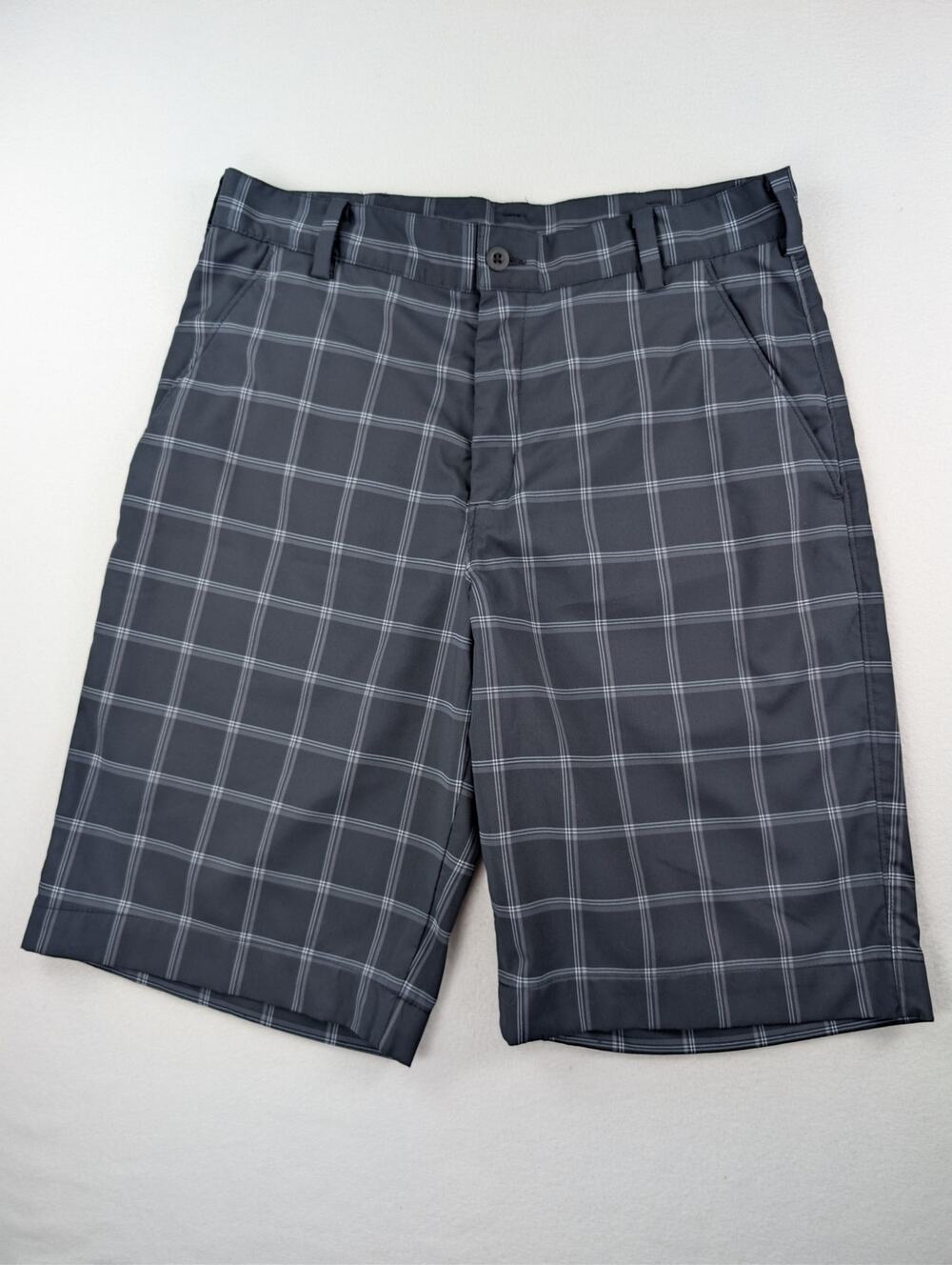 Nike Golf Men’s Gray Plaid Stretch Performance Shorts Size 30